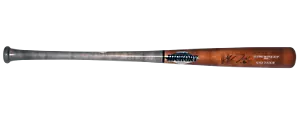 BATE DE BÉISBOL BECKETT BECKETT MODELO DE JUEGO DE NOGAL FIRMADO HOUSTON ASTROS ANTIGUO JUEGO - Imagen 1 de 1