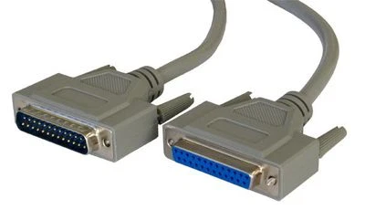 2m Male to Female DB25 Parallel Printer Extension Rs232 Fully Wired 25 pin Cable - Image 1 of 3