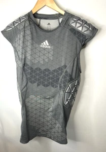 Adidas Maglia Tech Fit Imbottita Compressione Calcio Grigio Climacool Uomo Large Nuova con etichette - Foto 1 di 7