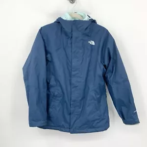 North Face Kids Size XL 18 Jacket Girls Blue 3 In 1 Zip Out Fleece Shell Coat - Picture 1 of 12