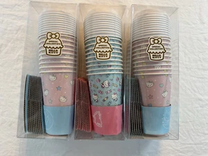 Sanrio Hello Kitty Pink & Blue Disposable To Go Hot Cups Coffee 16 oz - Lot of 3 - Picture 1 of 7