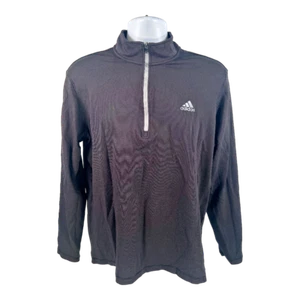 Adidas Men’s Black Long Sleeve 1/2 Zip Golf Sweatshirt - L - Picture 1 of 4