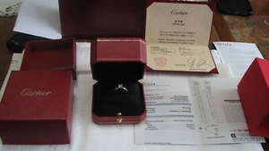Cartier Diamond GIA Ring 0.61 tcw d COLOR $15135, - Picture 1 of 8