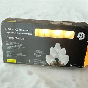 GE Pro-Line Merry Motion 100 String Lights C9 All White 16 Functions Christmas - Picture 1 of 12