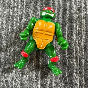 TMNT 1991 Raphael Head Drop Action Figure Vintage Toy Red Headband Turtle Ninja - Picture 1 of 9