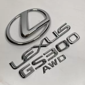 2006 Lexus GS300 AWD Emblem Numbers Letters Logo Rear Tailgate Trunk Chrome - Picture 1 of 24
