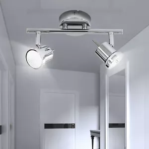 Faretto da Soffitto Lampada Spot Plafoniera LED Orientabile Argento - Foto 1 di 2