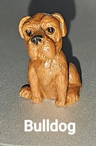 Bulldog Dollhouse 1" Dog MINIATURE DOG PUPPY MICRO PET ANIMAL REPLACEMENT - Picture 1 of 4