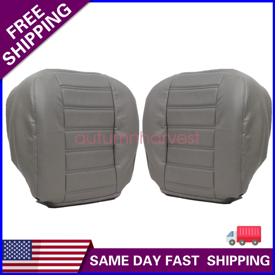 For 2003-2007 Hummer H2 SUV & SUT Driver Passenger Lower Leather Seat Cover Gray - Image 1 of 1