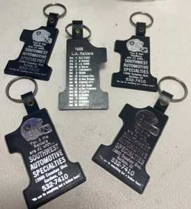 Vintage 1988 LA Los Angeles Raiders Schlüsselanhänger Posten x5 Werbung Promo Autoshop #1 - Bild 1 von 3