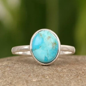 Arizona Turquoise Ring Solid 925 Sterling Silver Handmade Ring Womens Ring Gift - Picture 1 of 6