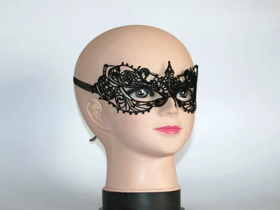 Sexy Eye Face Masquerade Venetian Halloween  Costume Ball Party Black Lace Mask - Image 1 of 4