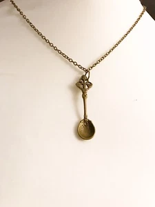 Vintage Style Alice Bronze Tea Spoon Necklace 18 inches Buy 1 Get 1 free - Picture 1 of 5