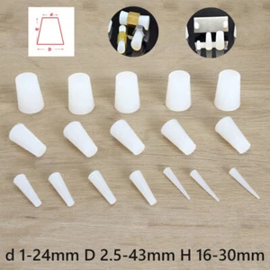 Sello de enmascaramiento de alta temperatura con revestimiento en polvo tapón cónico de silicona transparente - Imagen 1 de 8