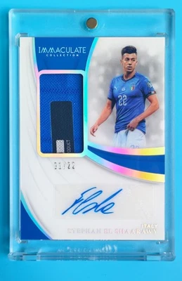 2018-19 Immaculate Italy Stephan El Shaarawy Logo Patch 1/22 Auto 1/1 - Image 1 of 2