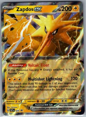 Zapdos ex SVP 049 SV: Scarlet & Violet Promo Cards - Pokemon Card - NM - Image 1 of 2