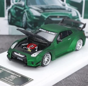 EY DK 1:64 HEC Green Carbon GTR R35 Racing Sports Model Diecast Display Car  - Picture 1 of 11
