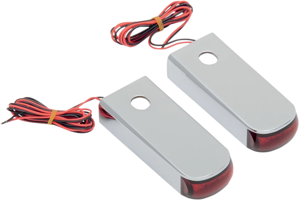 Alloy Art [SSL-3] Fender Puntal LED Marcador Luces Cromo con LED Rojo - Lente Roja Foto 1 de 1