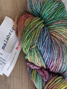 Rios Knäuel Malabrigo Kammgarn 100 % Merinowolle Garn 210 Yard 100 gr Arco Iris 866 - Bild 1 von 6