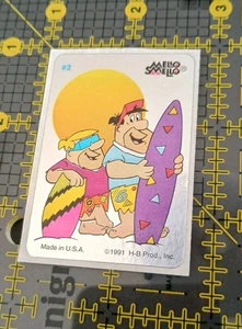 Vintage Stickers Mello Smello Flintstones Foil Sticker Mod VTG 90s Surfing Surf - Picture 1 of 4