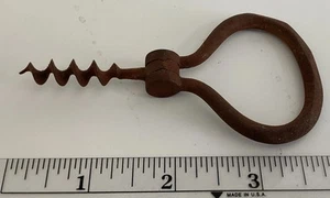 Antique Folding Bow Corkscrew Wrought Iron c.1890 Vintage - Picture 1 of 4