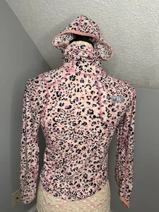 Coolibar Youth L UPF50 Hoodie Long Sleeve Neck Hand Face Cover Pink Animal Print - Picture 1 of 11