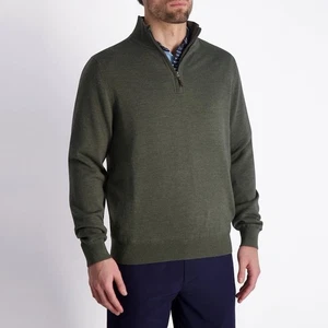 NEW Fairway & Greene Baruffa Merino Wool 1/4 Zip Wind-Sweater Men’s Medium Golf - Picture 1 of 8