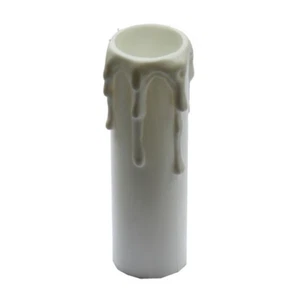 Tubo de vela de plástico goteo de cera blanca 8,5 cm - Imagen 1 de 1