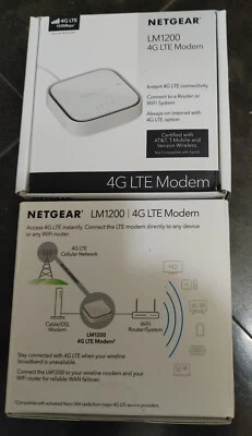Netgear LM1200-100NAS 4G LTE Broadband Modem White use with router fail over New - Image 1 of 3
