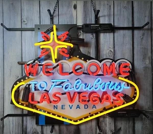 LAS VEGAS NEON Leuchtschild 24"x20" umweltfreundlich auf Lager - Bild 1 von 2