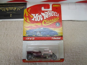HOTWHEELS CLASSICS SERIES 1 #24/25 T-BUCKET DARK PINK - Picture 1 of 5
