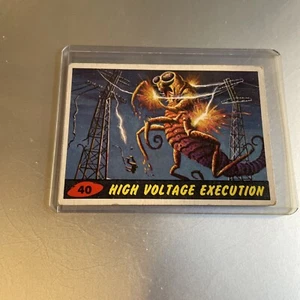 Original Mars Attacks 1962 Card #40 High Voltage Execution Topps Bubbles Inc. - Picture 1 of 2