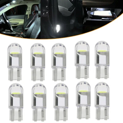 10x Accessories LED T10 194 168 W5W Interior Map License Plate Light Bulb White - Image 1 of 4