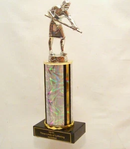 FEMALE BILLIARDS POOL PLAYER VINTAGE METAL FIGURE 8 COLORS AVAILABLE #2 - Picture 1 of 5