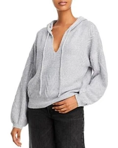 MSRP $78 Aqua Cable Knit Hoodie Gray Size XL NWOT - Picture 1 of 1