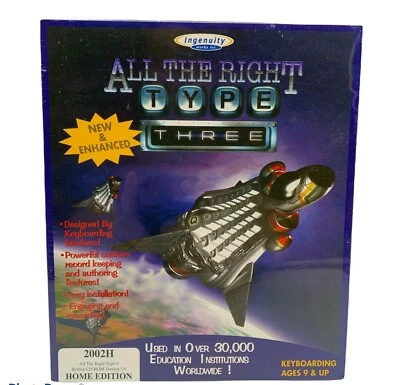 All The Right TYPE THREE Home Ed Plus CD-ROM Ingenuity Works Factory Sealed NEW! - Image 1 of 4