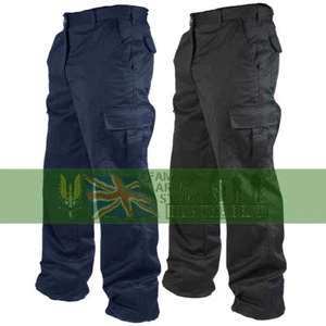 Mens Work Cargo Pocket Combat Workwear Black Navy Army Trousers Sizes 28" - 52" - Picture 1 of 3