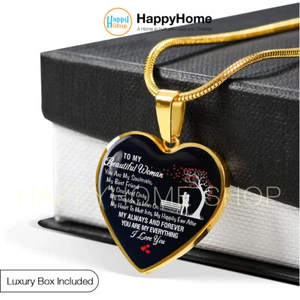 Premium Herz Halskette Liebe Geschenk für Frau Freundin Du bist mein Alles -N447 - Bild 1 von 14