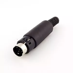 5x 3 pines mini DIN Mini-DIN macho enchufe adaptador conector S-video con mango de plástico - Imagen 1 de 7