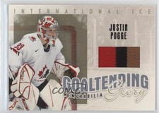 2006 In the Game-Used International Ice Signature Series Gold /10 Justin Pogge