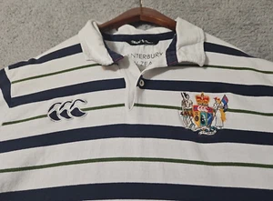 Camiseta de rugby Canterbury of New Zealand blanca azul a rayas para hombre talla 2XL XXL 1952 - Imagen 1 de 11