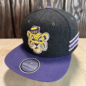 Zephyr NCAA LSU Tigers Snapback Mütze Kappe Neu mit Etikett Throwback Logo Retro Streifen Wolle neu - Bild 1 von 14