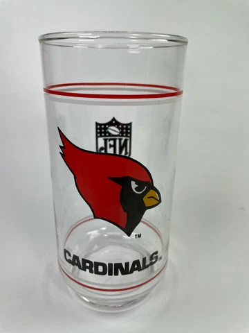 Vintage Arizona Cardinals 1980s 16oz Drinking Glass Mobil NFL Libbey Mug  C42 Cover