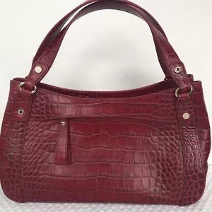 MONSAC Original Leather handbag. Scarlet Crocodile design. MSRP $338 NWT - Picture 1 of 10