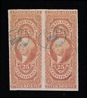 Exceptional Scott #R43a Imperf Pair 1862-71 Red 1St Issue Revenue Certificate