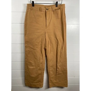 Old Navy Womens High Rise Wide Leg Pants sz 10T OLX HR Chino Tan Cotton Blend - Picture 1 of 14