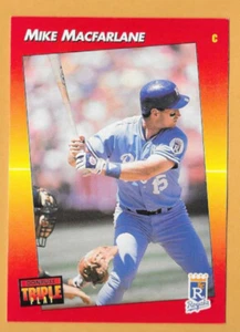 Mike Macfarlane Kansas City Royals #144 - Donruss Triple Play casi nuevo-como nuevo 1992 - Imagen 1 de 2