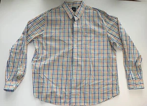 Herrenhemd Größe XL Dockers orange grün blau kariert Regular Fit - Bild 1 von 6