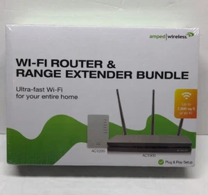 Amped Wireless B1912 Ultra Fast Wi-Fi Router and Range Extender Bundle - Picture 1 of 5