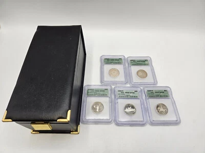 🌟 1999-S Proof State Quarters ICG PR69 DCAM 5 Coin Set w/Presentation Case! - Image 1 of 4